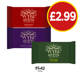 Wyke Farms Cheese Mature, Extra Mature, Vintage - Now Only £2.99 at Budgens