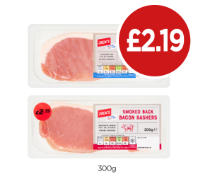 Jack's Back Bacon Rashers Unsmoked, Smoked - Now Only £2.19 at Budgens