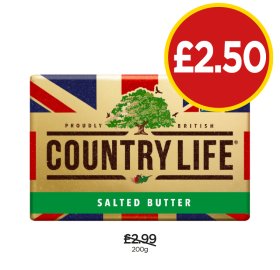 Countrylife Salted Butter - Now Only £2.50 at Budgens