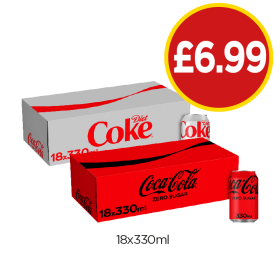 Diet Coke, Coca Cola Zero - Now Only £6.99 at Budgens
