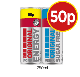 Energy Drink Original, Sugar Free - Now Only 50p at Budgens