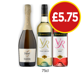 I Heart Bubbly, Hardy's VR Pinot Grigio, Rosé - Now Only £5.75 at Budgens