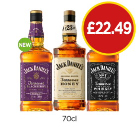 Jack Daniels Tennessee Whiskey, Blackberry, Honey - Now Only £22.49 at Budgens
