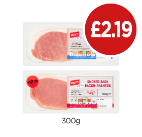 Jack's Smoked Back Bacon Rashers, Unsmoked - Now Only £2.19 at Budgens