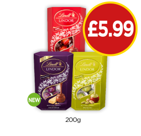 Lindt Lindor Milk, Shortbread, Pistachio - Now Only £5.99 at Budgens