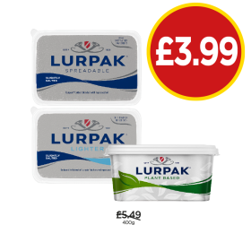 Lurpak, Lighter, Plant-Based - Now Only £3.99 at Budgens