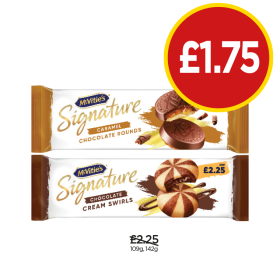 McVities Signature Chocolate Rounds, Cream Swirls - Now Only £1.75 at Budgens