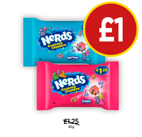 Nerds Berries, Fruits - Now Only £1 at Budgens