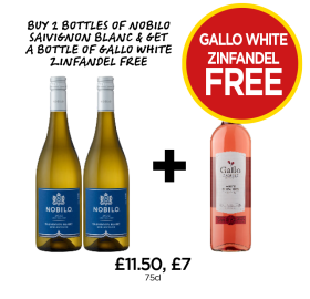 Nobilo Sauvignon Blanc, Gallo White Zinfandel - Buy 2 Bottles Of Nobilo & Get Gallo FREE at Budgens