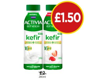 Activia Kefir Natural, Strawberry - Now Only £1.50 at Budgens