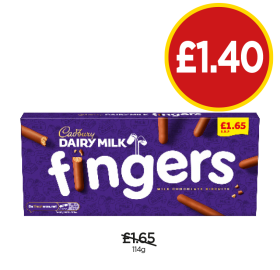 Cadbury Dairy Milk Chocolate Fingers - Now Only £1.40 at Budgens