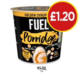 Fuel Porridge Golden Syrup - Now Only £1.20 at Budgens