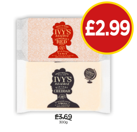 Ivy's Reserve Somerset Red, Vintage Cheddar - Now Only £2.99 at Budgens