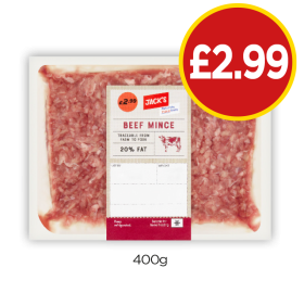 Jack's Beef Mince - Now Only £2.99 at Budgens