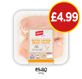 Jack's British Chicken Breast Fillets - Now Only £4.99 at Budgens