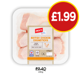 Jack's British Chicken Drumsticks - Now Only £1.99 at Budgens