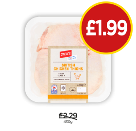 Jack's British Chicken Thighs - Now Only £1.99 at Budgens