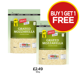 Jack's Grated Mozzarella - Now Only Buy 1 Get 1 FREE at Budgens