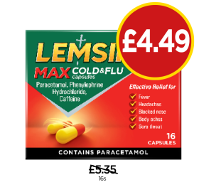 Lemsip Max Cold & Flu - Now Only £4.49 at Budgens