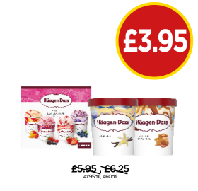Häagen-Dazs Fruit Collection, Vanilla, Salted Caramel - Now Only £3.95 at Budgens