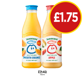 Innocent Smooth Orange, Apple - Now Only £1.75 at Budgens