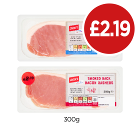 Jack's Back Bacon Rashers Unsmoked, Smoked - Now Only £2.19 at Budgens