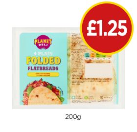 Planet Deli Plain Folded Flatbreads - Now Only £1.25 at Budgens