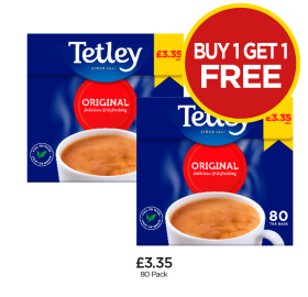 Tetley - Buy 1 Get 1 FREE at Budgens