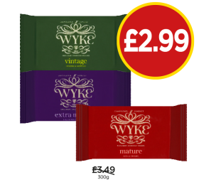 Wyke Vintage, Mature, Extra Mature - Now Only £2.99 at Budgens
