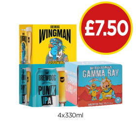 Brewdog Wingman, Punk IPA, Beavertown Gamma Ray - Now Only £7.50 at Budgens