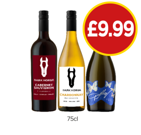 Dark Horse Cabernet Sauvignon, Chardonnay, Dolly - Now Only £9.99 at Budgens