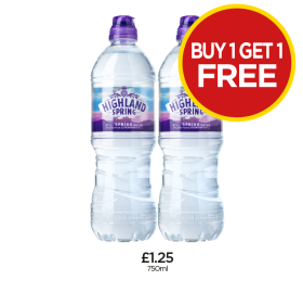 Highland Spring Water - Buy 1 Get 1 FREE at Budgens