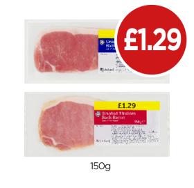 Jack's Rindless Back Bacon Smoked, Unsmoked - Now Only £1.29 at Budgens