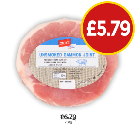 Jack's Unsmoked Gammon Joint - Now Only £5.79 at Budgens