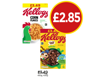 Kellogg's Corn Flakes, Coco Pops Chocos - Now Only £2.85 at Budgens