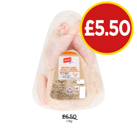Large British Whole Chicken - Now Only £5.50 at Budgens