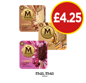 Magnum Utopia Double Hazelnut, Caramel, Double Cherry - Now Only £4.25 at Budgens