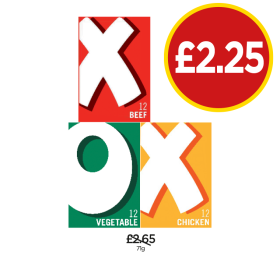 OXO Cubes Beef, Vegetable, Chicken - Now Only £2.25 at Budgens
