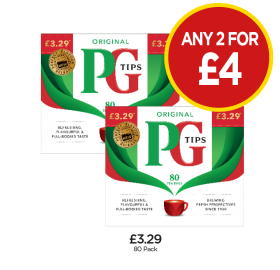 PG Tips - Any 2 for £4 at Budgens