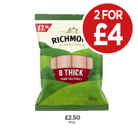 Richmond Sausages - Any 2 for £4 at Budgens