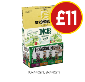 Strongbow, Inch's, Hobgoblin Variety Pack - Now Only £11 at Budgens