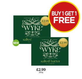Wyke Salted Butter - Now Only Buy 1 Get 1 FREE at Budgens