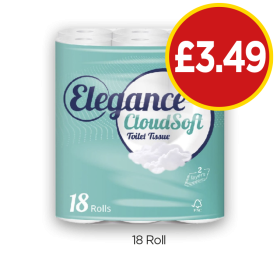 Elegance Cloudsoft Toilet Tissue - Now Only £3.49 at Budgens