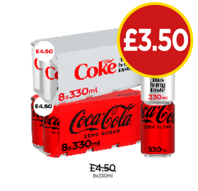 Diet Coke, Coca Cola Zero Sugar - Now Only £3.50 at Budgens