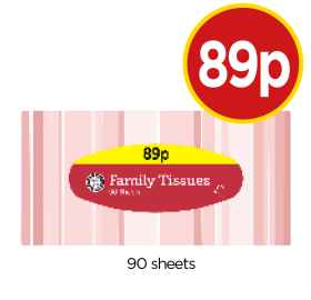 Family Tissues - Now Only 89p at Budgens