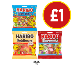 Haribo Bala Bites, Goldbears, Supermix - Now Only £1 at Budgens