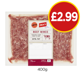 Jack's Beef Mince - Now Only £2.99 at Budgens