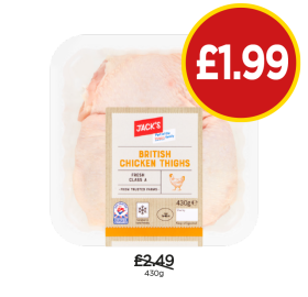 Jack's British Chicken Thighs - Now Only £1.99 at Budgens