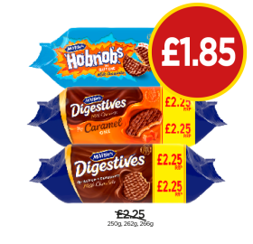McVities Hobnobs, Caramel, Milk Chocolate - Now Only £1.85 at Budgens