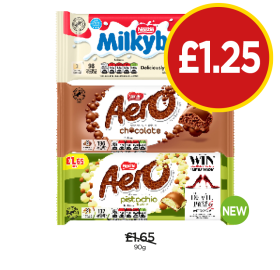 Milkybar, Aero Chocolate, Pistachio - Now Only £1.25 at Budgens